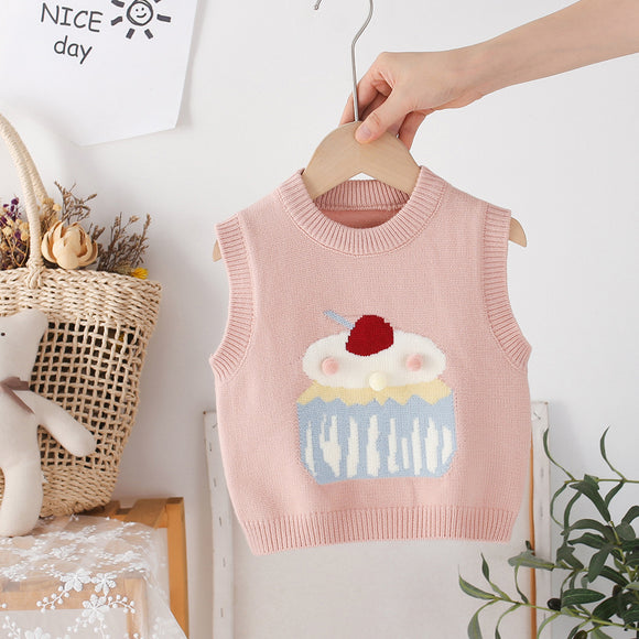 Chaleco Tejido para Niña - Abrigo Primavera y Otoño