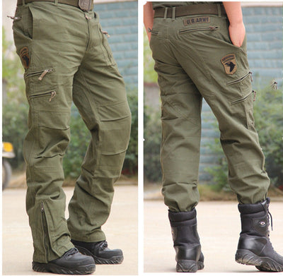 Pantalones Tácticos Militares Camouflage Hombre Pierna Recta Suelta - Image 2