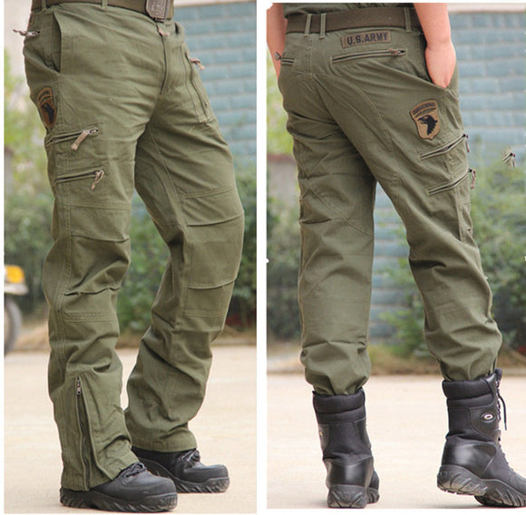 Pantalones Tácticos Militares Camouflage Hombre Pierna Recta Suelta