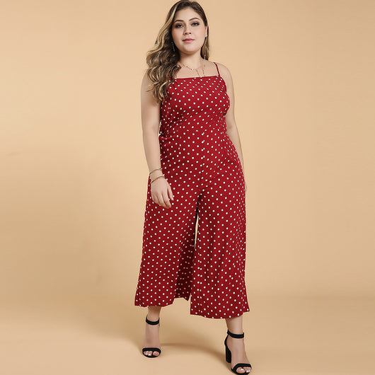 Jumpsuit Cropped con Tirantes y Lunares - Pantalón Ancho - Image 13