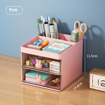 Organizador de Escritorio con Compartimentos y Diseño Transparente - Image 8