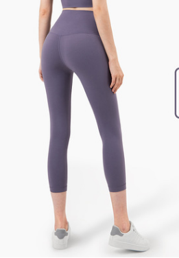 Leggings Yoga Cintura Alta Sin Costuras Nude Realza Glúteos Capri - Image 12