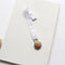 White Lace 3-hole Pacifier Clip