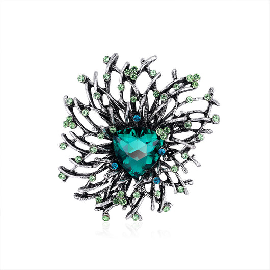 Broche de Plata Antigua con Diamantes - Diseño Elegante y Sofisticado - Image 10