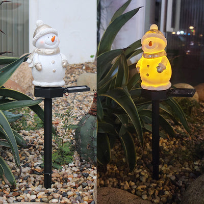Lámpara Solar Decorativa Muñeco de Nieve LED para Jardín Navideño - Image 9