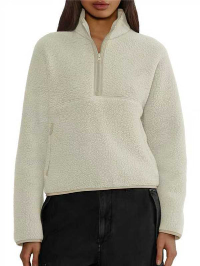 Sudadera Suelta con Cierre Medio para Mujer - Comodidad Casual - Image 11