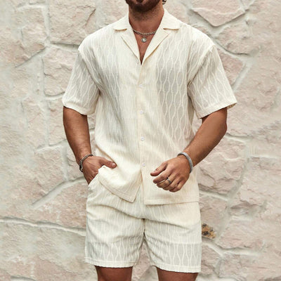 men's two-piece tracksuit, tracksuit, black, casual, resort wear, beach style - Image 3