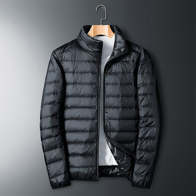 Chaqueta Acolchada de Plumas Ligera con Cuello de Pie para Otoño e Invierno - Image 7
