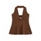 Top Halter Ajustado para Mujer con Cuello Anudado
