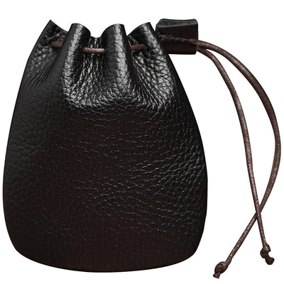 Bolsa de Almacenamiento en Cuero Genuino con Cordón Ajustable - Image 6