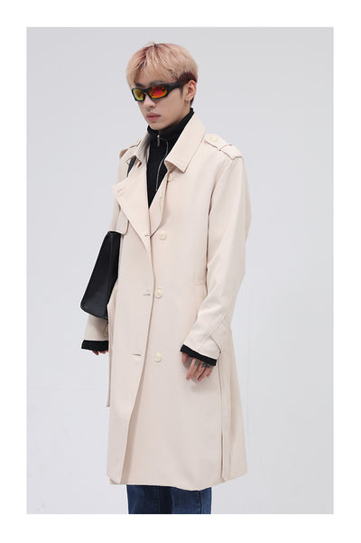 Gabardina Cruzada para Hombre con Cinturón Integrado - Image 16