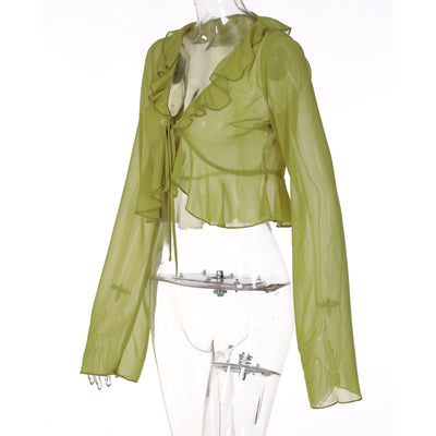 Blusa Transparente Escote Profundo Fungus Edge - Image 25