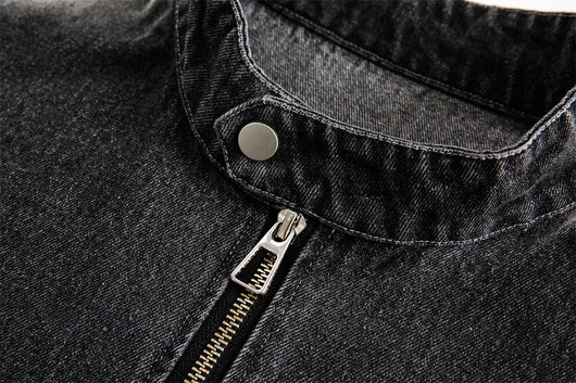 Chaqueta Denim Patchwork Contraste - Unisex Estilo Street - Image 11