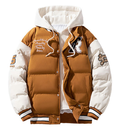 Chaqueta Acolchada de Algodón con Efecto Dos Piezas para Hombre - Image 14