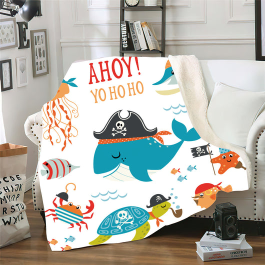 Manta de Lana de Cordero Doble Capa con Diseños de Animales Lindos - Image 5