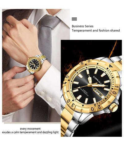 Reloj de Negocios para Hombre con Esfera Grande, Resistente al Agua y Doble Calendario - Image 8