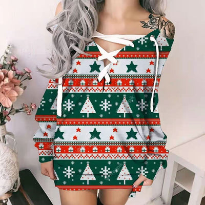 Suéter Navideño de Manga Larga para Mujer - Otoño e Invierno - Image 11