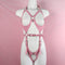 Cadena de Cuerpo Brillante en Cuero - Conjunto Doble