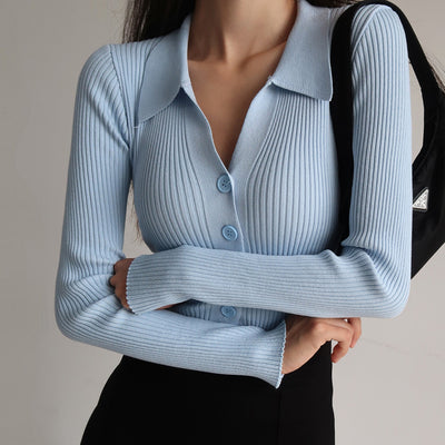 Suéter Ajustado con Botones - Diseño Sexy y Reductor - Image 8