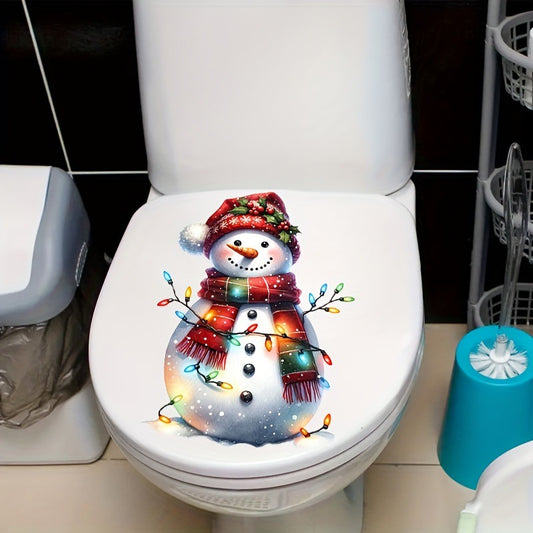 Pegatinas Navideñas Impermeables para Baño - Muñeco de Nieve - Image 2