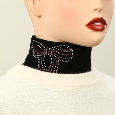 Pañuelo Cuello Moño con Diamantes de Poliéster para Mujer - Image 4