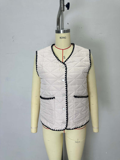 Chaleco Acolchado de Algodón para Mujer - Diseño Elegante Otoño Invierno - Image 11