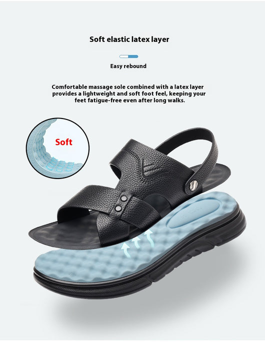 Zapatos de Cuero Genuino Transpirables para Hombre - Comodidad Casual para Todas las Edades - Image 12