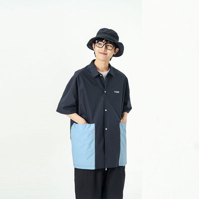 Camisa Suelta Japonesa con Estampado Colorblock y Bordado - Image 15