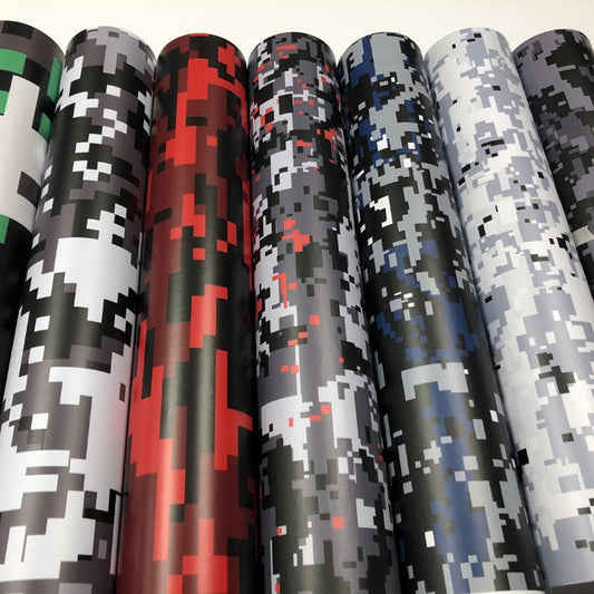 Película Adhesiva Camuflaje para Auto con Diseños de Hojas y Graffiti