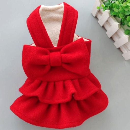 Vestido Navideño para Mascotas en Colores Sólidos - Image 5