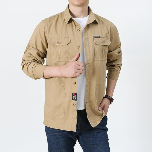 Camisa Manga Larga Casual Hombre Talla Grande - Ligera Cuatro Estaciones - Image 7