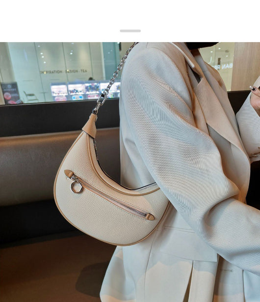 Bolso de Hombro para Mujer en Cuero Genuino con Cadena Dorada - Image 13