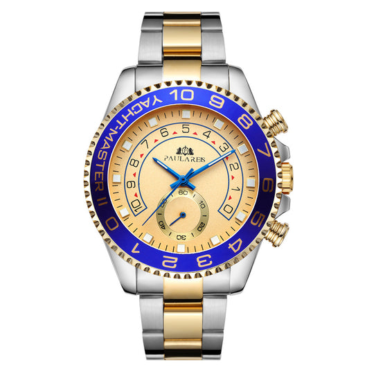 Reloj Automático de Acero Dorado con Esfera Luminosa para Hombre - Image 7