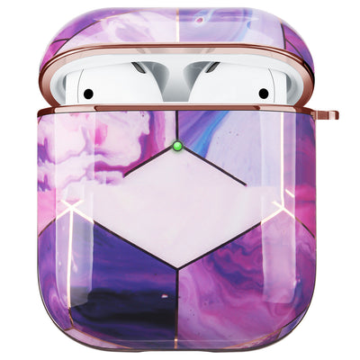 Funda Protectora para AirPods con Diseño Mármol Blanco y Acabado Dorado - Image 28