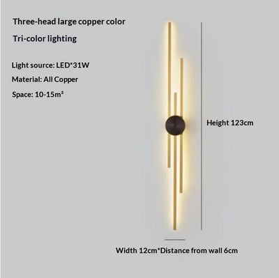 Lámpara de Pared Cobre Nordic Lujo para Sala y Pasillo - Image 4