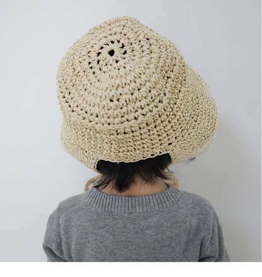 Sombrero de Paja con Moño de Encaje Coreano Plegable - Image 16
