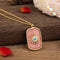 Stone Bead Pendant Women Paved Sun Flower Rhodonite Necklace