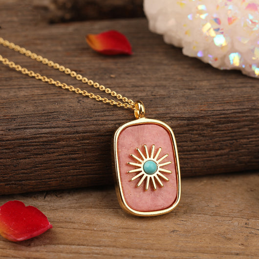 Colgante de Piedra con Girasol Pavé para Mujer - Image 7