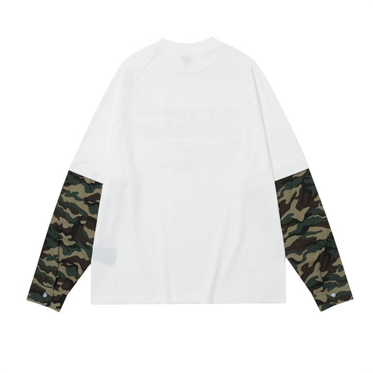Playera Suelta de Manga Larga con Parches de Camuflaje para Hombre - Image 14