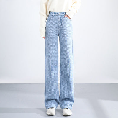 Jeans Anchos de Pernera Gruesos y Suave Tacto - Image 10