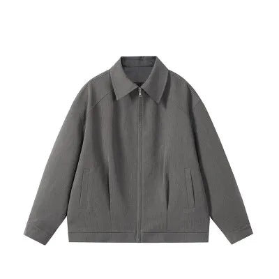 Chaqueta Versátil con Cierre de Cremallera - Estilo Japonés Minimalista Negro - Image 7