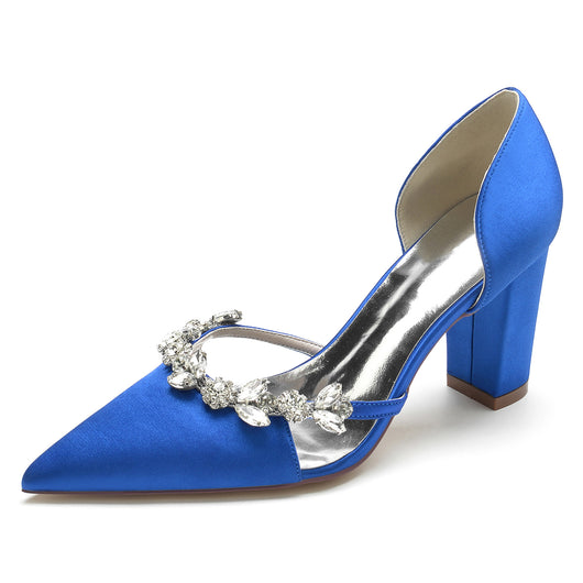 Zapatos de Tacón Cuadrado con Punta Afilada y Cristales Brillantes - Image 28