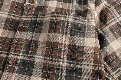 Camisa de Cuadros Manga Larga Texturizada para Hombre - Estilo Casual Lavado - Image 10