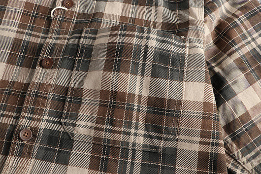 Camisa de Cuadros Manga Larga Texturizada para Hombre - Estilo Casual Lavado - Image 10