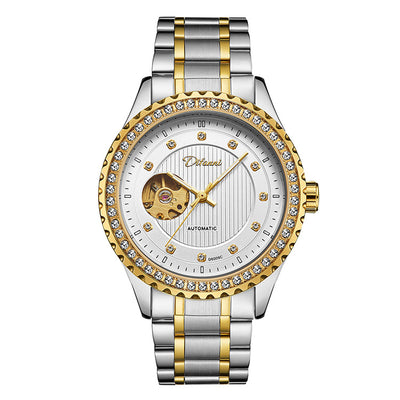 Reloj Mecánico Doble Cristal con Diamantes para Hombre de Lujo - Image 8