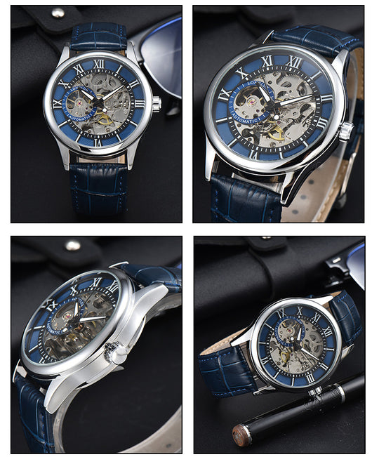 Reloj Mecánico Hombre Escala Romana Resistente al Agua Estilo Ejecutivo - Image 15