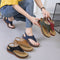 Sandalias Cuña Mujer - Chanclas Cómodas Color Sólido
