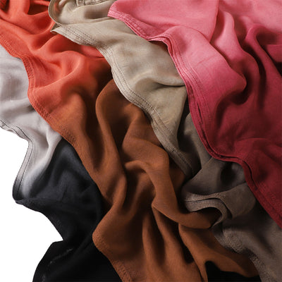 Foulard Ligero de Rayón con Degradado Pintado a Mano - Protección Solar - Image 16
