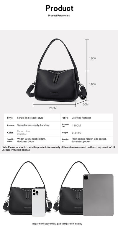 Bolso Silla de Montar de Cuero para Mujer - Cartera Commuter Elegante de Alta Capacidad - Image 9