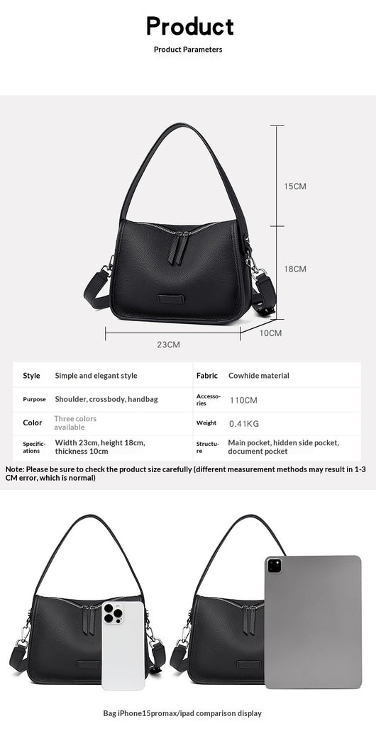 Bolso Silla de Montar de Cuero para Mujer - Cartera Commuter Elegante de Alta Capacidad - Image 9